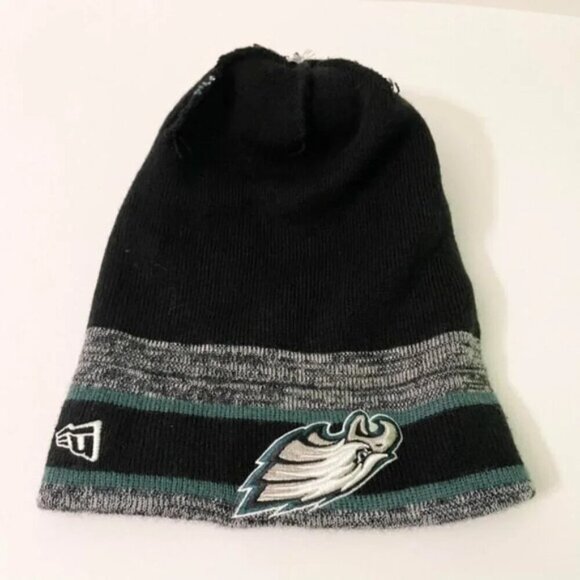Philadelphia Eagles New Era NFL Knit Cap Beanie Pom Pom Hat - Picture 8 of 16